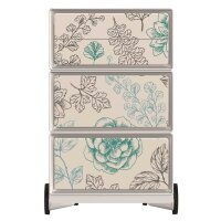 PAPERFLOW easyBox Garden Factory Rollcontainer weiß, bunt 60203 4 Auszüge 39,0 x 43,6 x 64,2 cm