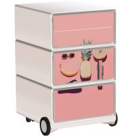 PAPERFLOW easyBox Tropical Rollcontainer weiß, bunt...