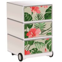 PAPERFLOW easyBox Tropical Rollcontainer weiß, bunt...