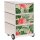 PAPERFLOW easyBox Tropical Rollcontainer weiß, bunt 62737 4 Auszüge 39,0 x 43,6 x 64,2 cm