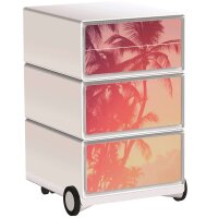 PAPERFLOW easyBox Tropical Rollcontainer weiß, bunt...