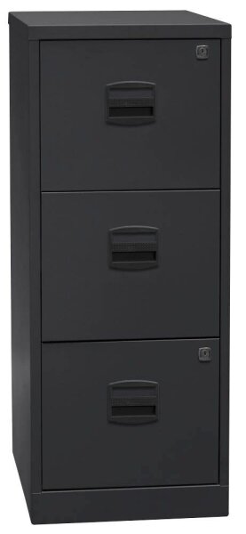 BISLEY Home PFA 3 Hängeregistraturschrank schwarz 3 Schubladen 41,3 x 40,0 x 101,5 cm, 1 St.