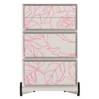 PAPERFLOW easyBox Garden Factory Rollcontainer weiß, bunt 60315 4 Auszüge 39,0 x 43,6 x 64,2 cm