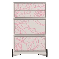 PAPERFLOW easyBox Garden Factory Rollcontainer weiß, bunt 60315 4 Auszüge 39,0 x 43,6 x 64,2 cm