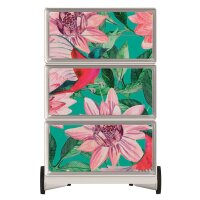 PAPERFLOW easyBox Garden Factory Rollcontainer weiß, bunt 62423 4 Auszüge 39,0 x 43,6 x 64,2 cm