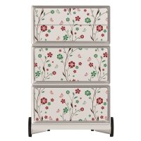 PAPERFLOW easyBox Garden Factory Rollcontainer weiß, bunt 60299 4 Auszüge 39,0 x 43,6 x 64,2 cm