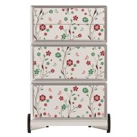PAPERFLOW easyBox Garden Factory Rollcontainer weiß, bunt 60299 4 Auszüge 39,0 x 43,6 x 64,2 cm