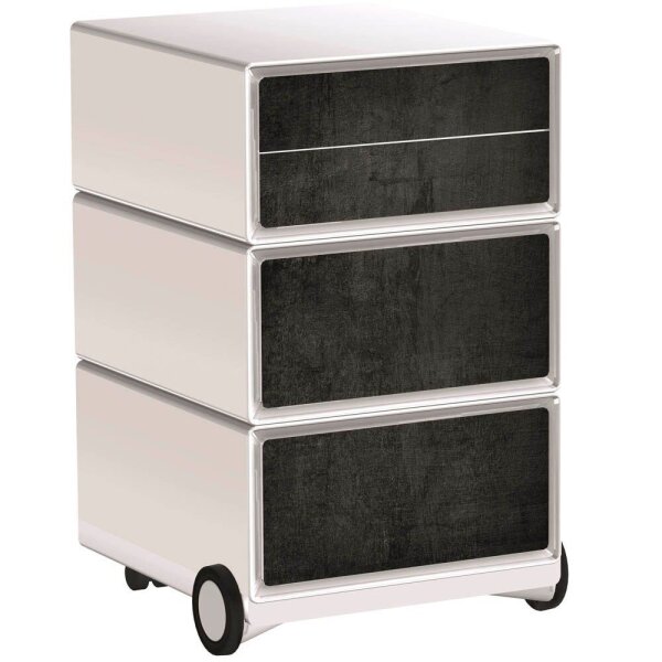 PAPERFLOW easyBox Industrial Rollcontainer weiß, bunt 61739 4 Auszüge 39,0 x 43,6 x 64,2 cm