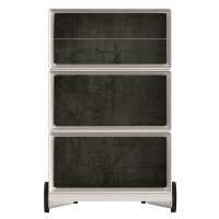 PAPERFLOW easyBox Industrial Rollcontainer weiß, bunt 61739 4 Auszüge 39,0 x 43,6 x 64,2 cm