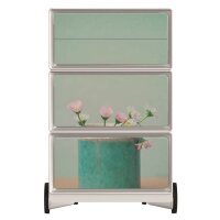 PAPERFLOW easyBox Garden Factory Rollcontainer weiß, bunt 61109 4 Auszüge 39,0 x 43,6 x 64,2 cm