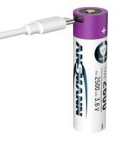 ANSMANN USB-Akku USB-C  Li-Ion 18650 2.600 mAh, 1 St.