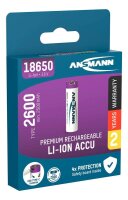 ANSMANN USB-Akku USB-C  Li-Ion 18650 2.600 mAh, 1 St.