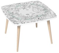 PAPERFLOW Kids Bauernhof Maltisch quadratisch Spanplatte weiß 60,0 x 60,0 x 40,0 cm, 1 St.