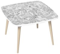PAPERFLOW Kids Dschungel Maltisch quadratisch Spanplatte...