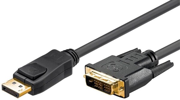 goobay Displayport/DVI-D Kabel 2,0 m schwarz, 1 St.