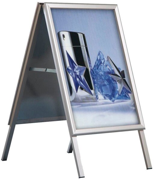 update displays Kundenstopper silber DIN A1 2 Fächer 63,7 x 80,0 x 100,5 cm, 1 St.