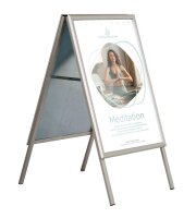 update displays Kundenstopper silber DIN A1 2 Fächer...