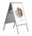 update displays Kundenstopper silber DIN A0 2 Fächer 88,4 x 91,0 x 123,2 cm, 1 St.