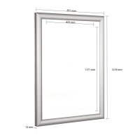 update displays  Klapprahmen Easy-Fix silber 32,7 x 45,0 cm, 1 St.