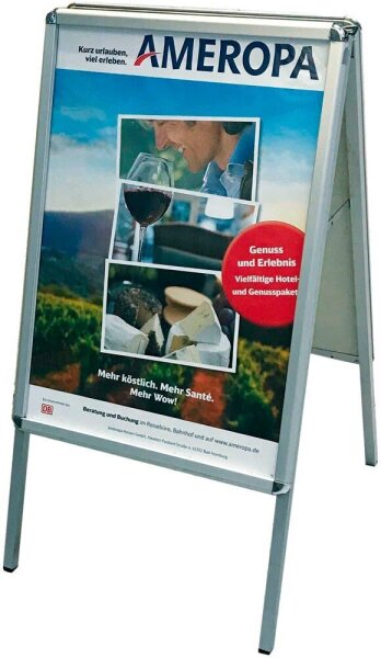 update displays Kundenstopper silber DIN A1 2 Fächer 63,7 x 80,0 x 100,5 cm, 1 St.