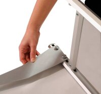 update displays Prospektständer Rapid silber DIN A4 3 Fächer 26,5 x 35,0 x 129,0 cm, 1 St.