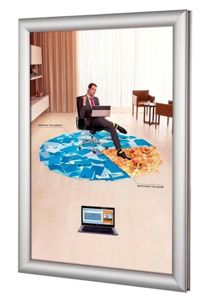 update displays  Klapprahmen Easy-Fix silber 87,1 x 121,9 cm, 1 St.