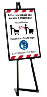 update displays Staffelei schwarz 53,6 x 30,9 x 150,0 cm,...
