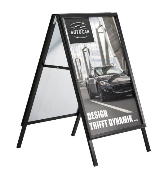 update displays Kundenstopper schwarz DIN A1 2 Fächer 63,7 x 80,0 x 100,5 cm, 1 St.