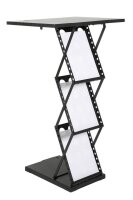 update displays Prospektständer schwarz DIN A4 3 Fächer 29,0 x 40,0 x 95,5 cm, 1 St.