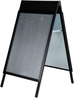 update displays Kundenstopper HardLine PLUS schwarz DIN A1 2 Fächer 62,9 x 80,0 x 110,0 cm, 1 St.