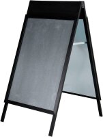 update displays Kundenstopper HardLine PLUS schwarz DIN A1 2 Fächer 62,9 x 80,0 x 110,0 cm, 1 St.