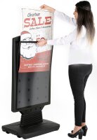update displays Kundenstopper WindSign FLEX schwarz DIN A1 2 Fächer 70,0 x 50,0 x 129,9 cm, 1 St.