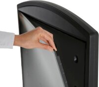 update displays Kundenstopper WindSign FLEX schwarz DIN A1 2 Fächer 70,0 x 50,0 x 129,9 cm, 1 St.