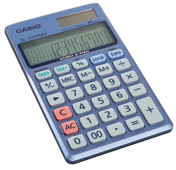 CASIO SL-320TER+ Taschenrechner stahlblau