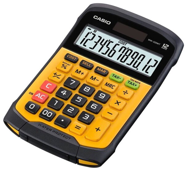 CASIO WM-320MT Tischrechner schwarz/gelb
