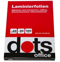 dots Laminierfolien glänzend für A5 80 micron, 100 St.