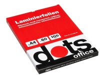 dots Laminierfolien glänzend für A4 80 micron, 100 St.