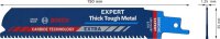 BOSCH EXPERT ‘Thick Tough Metal’ S 955 CHC Säbelsägeblätter, 10 St.
