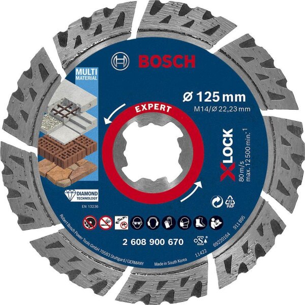 BOSCH Diamant-Trennscheibe EXPERT MultiMaterial X-LOCK, 1 St.