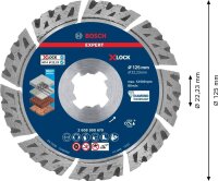 BOSCH Diamant-Trennscheibe EXPERT MultiMaterial X-LOCK, 1 St.