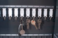 pavo High Security Magnettag Schlüsseltresor grau mit 50 Haken, Elektronikschloss, 45,0 x 7,7 x 57,5 cm, 1 St.