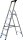 pavo Stehleiter einseitig silber 5 Stufen, H: 159,0 cm