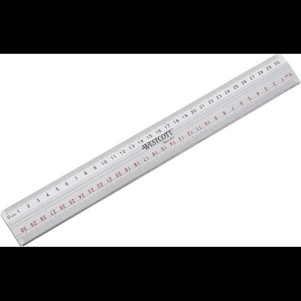 WESTCOTT Schneidelineal 30,0 cm, silber