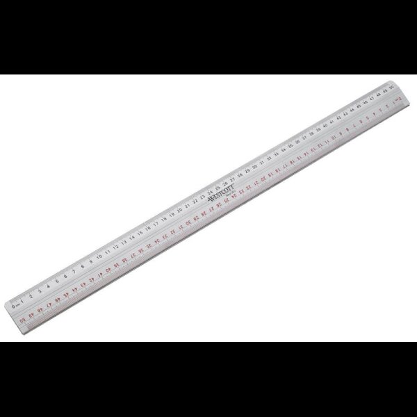 WESTCOTT Schneidelineal 50,0 cm, silber