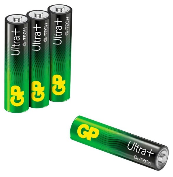 GP Batterie ULTRA PLUS Alkali-Mangan Micro AAA 1,5 V, 4 St.