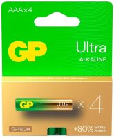 GP Batterien ULTRA Alkali-Mangan Micro AAA 1,5 V, 4 St.