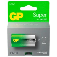 GP Batterien SUPER Alkali-Mangan Mono D 1,5 V, 2 St.