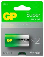 GP Batterien SUPER Alkali-Mangan Mono D 1,5 V, 2 St.