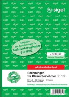 SIGEL Rechnung für Kleinunternehmer mit fortlaufenden Nummern (ohne MwSt.-Ausweis) Formularbuch SD130, 1 St.