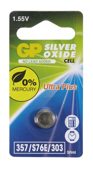 GP Knopfzelle SR44W Silberoxid 1,55 V, 1 St.